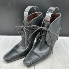 【TOD'S】トッズ 6.5 ハイヒール 24 パンプス レザー ブラック