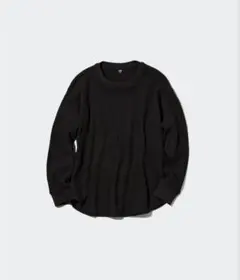 ユニクロ　ワッフルクルーネックT