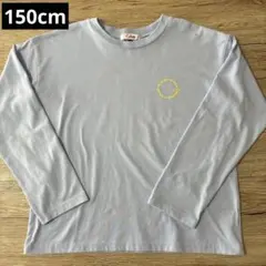 150cm クマモチーフ　くま　クマ　ロンT 長袖　春服　ピンクラテ　水色
