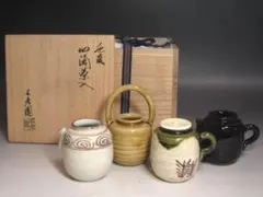M14 送料無料 四滴茶入 在銘 不老園造 共箱 茶道具 茶室 茶道 和骨董