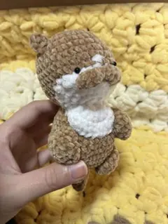 カワウソ　otter チャーム　編みぐるみ
