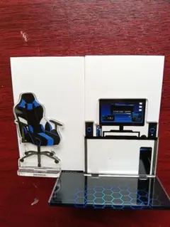 FUKUYAキャラ福くじゲーミングD賞　ゲーミングルーム　ブラック✕ブルー