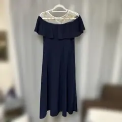 ネイビー　パーティドレス