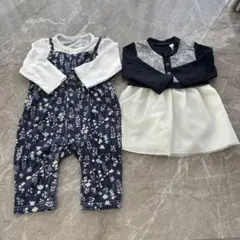 西松屋　ベビー服　カバーオール　ワンピース　2点セット