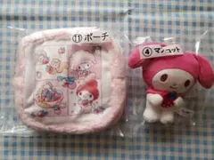 【おまけ付き】マイメロディ 一番くじ 当たり ポーチ&マスコットセット