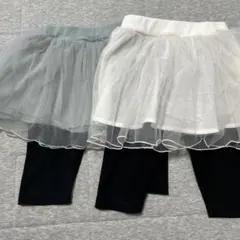 プティマイン　チュールスカート レギンス付き 2色セット　100cm