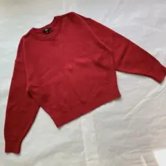 美品！ユニクロC スムースコットンセーター　トレーナー　レッド Mサイズ