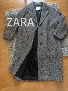 美品✨ZARAヘリンボーンオーバーサイズコート