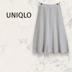 UNIQLO ユニクロ コットンフレアミディスカート L 大きめ ウエストゴム