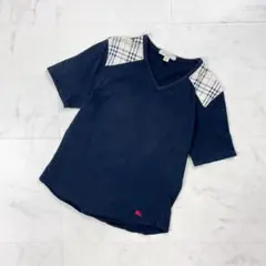 バーバリーロンドン ノバチェック半袖Tシャツ ブラック サイズS*GD43