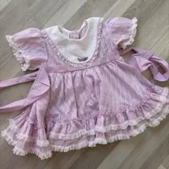 希少★USA製ヴィンテージ MiniWorld フリルワンピース 12M 80