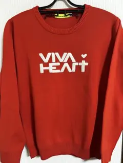 VIVAHEART.レディース.ゴルフセーター.ロゴ.42.L.レッド