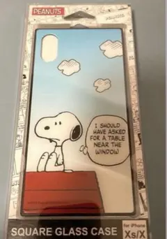PEANUTS iPhone Xs/X スクエアガラスケース