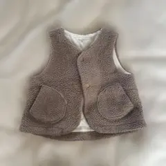 UNIQLO BABY ブラウン フリース ベビーベスト 80cm