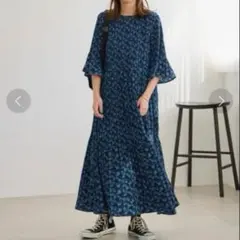 2024SS relume マジョリカプリーツフラワーワンピース