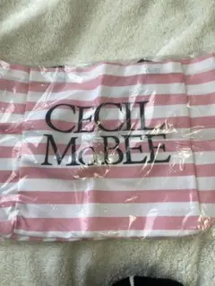 CECIL McBEE ピンクストライプ トートバッグ