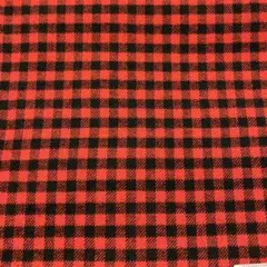先染め生地（赤×黒のギンガムチェック柄ツイル）