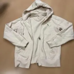 ユニクロ　ベージュ　フルジップパーカー　レディース　S