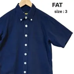 FAT エフエーティー 半袖ボタンダウンシャツ ネイビーのサムネイル