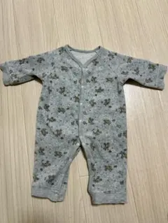 ミッキーマウスロンパース グレー 70