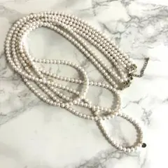 フェイクホワイトパール 3連ネックレス