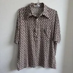 70s reyn spooner 総柄 プルオーバー ポロシャツ XL レーヨンのサムネイル
