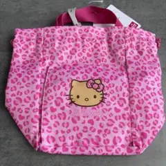 しまむら　サンリオ　ハローキティ　日焼けキティ　ピンクヒョウ柄　おむつ巾着のサムネイル