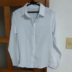 ホワイト 長袖シャツ Lサイズ　1枚