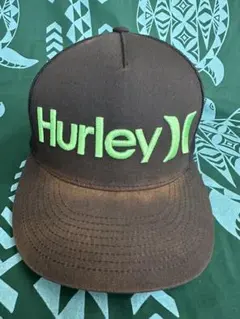 古着帽子 Hurley メッシュキャップ ブラウン×ライムグリーンのサムネイル