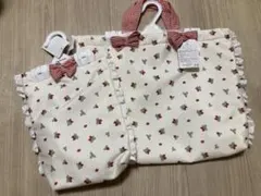 入園入学準備　フリル　リボン　レッスンバック　おけいこバック　シューズ袋　いちご