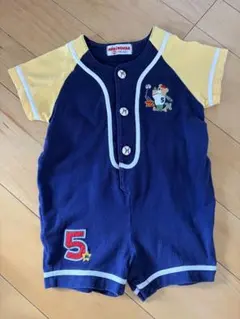 ミキハウス ボタン付きロンパース 80