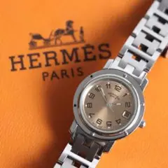 エルメスHermes　クリッパー　腕時計　ピンク文字盤　ウォッチ　CL4.210