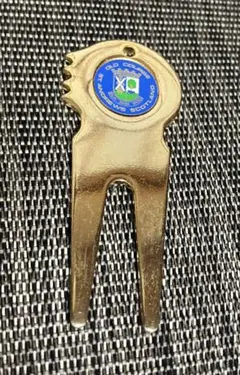 ST.ANDREWS ゴルフ用金色グリーンフォーク