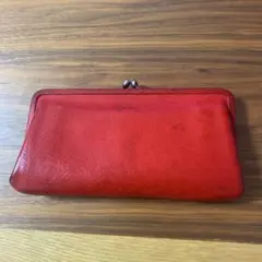 美品　genten ゲンテン 長財布 がま口長財布　赤　トスカ