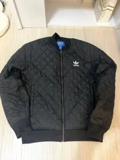 adidas ブラック キルティングジャケット M