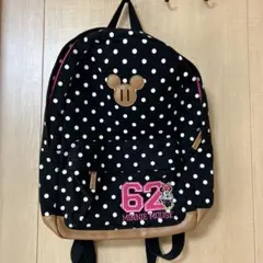 ミニーマウス 水玉リュック 62