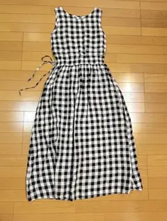 麻　ロングワンピース