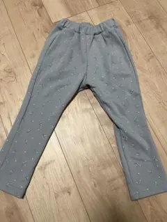 【ねこ様専用】アプレレクール　小花柄　裏起毛ズボン　120 くすみブルー