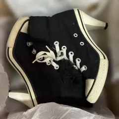 Converse All Star ヒールボアスニーカー ブラックのサムネイル