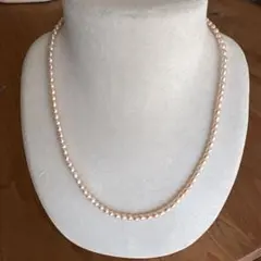 淡水パール ネックレス ピンク系　シルバー刻印　②