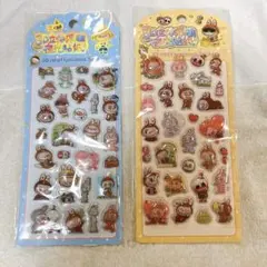 3D立体動物キャラクターシール2セット