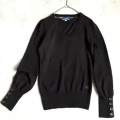 ✨極美品✨バーバリーブラックレー BURBERRY ブラック Vネックニット