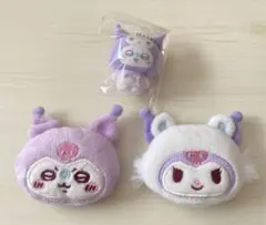 ちいかわ×サンリオ シークレットフロッキーマスコットチャーム モモンガ クロミ