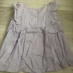 薄紫フリルチュニック　ノースリーブ　petitmain 110