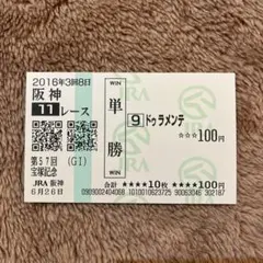 ドゥラメンテ 新馬戦〜宝塚記念 国内全８戦 現地単勝馬券セット ドゥラメンテ 新馬戦から宝塚記念国内全8戦現地単勝馬券セット