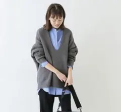 SLOBE IENA Vネック　オーバーニット