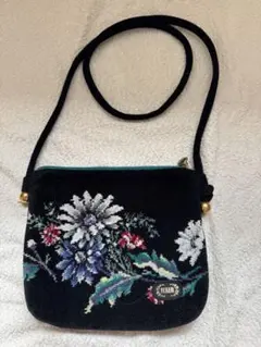 FELIER フェイラー　花柄刺繍 ショルダーバッグ