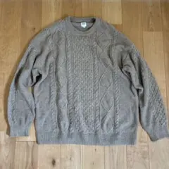GAP ケーブルニットセーター L ベージュ