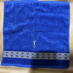 YSL タオルハンカチ 青色
