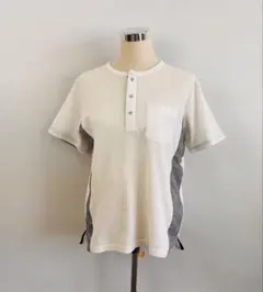 Mitsumine⭐︎春夏カジュアル⭐︎メンズワッフル生地TシャツL【中古】C18